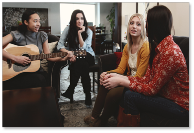 eva carlston academy girls playing guitar