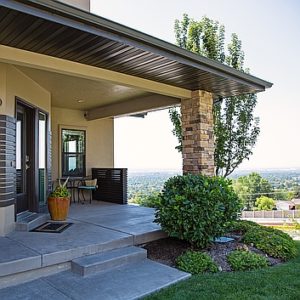 Front porch at Eva Carlston Academy