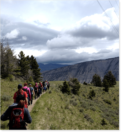 exercise reduce depression yellowstone hike