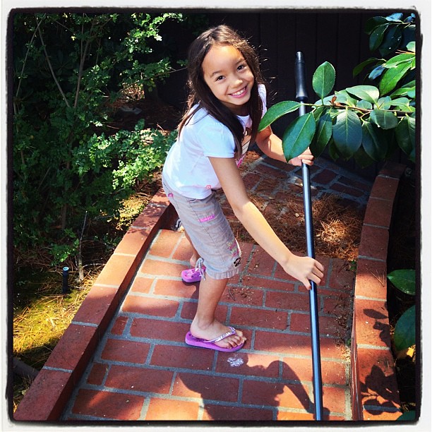 chores girl cleaning